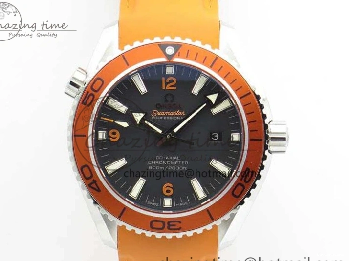0217 UrbanStyle Planet Ocean Pro Orange Bezel 45mm OMF 1:1 Best Edition On Rubber Strap A8500 (Black Balance Wheel) 8138
